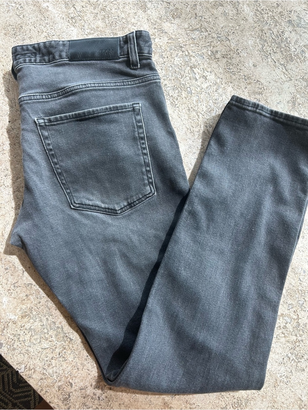 Hugo Boss Slim Men's Jeans in Charcoal Gray Black Wash 36x32